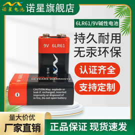 诺星9V环保碱性电池6LR61大容量万能表话筒麦克风电池玩具电池