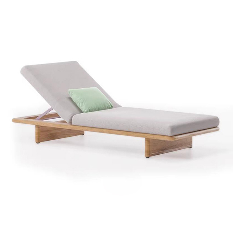 Cama de teca al aire libre patio villa piscina sillón jardín al aire libre alojamiento balcón arena impermeable madera maciza cama