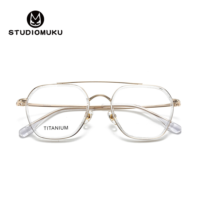 La planificación cuidadosa de la vida también requiere un par de monturas de gafas de doble viga, monturas de gafas de matón