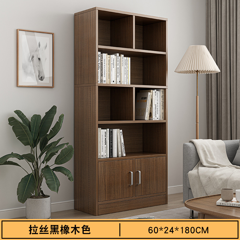 Estante de libros simple contra la pared sala de estar de oficinas multicapa almacenamiento de exhibición estante doméstico estante de libros de piso para estudiantes