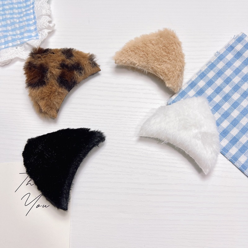 双面毛绒兔毛猫耳朵辅料diy发箍配件儿童服装玩偶公仔耳朵配饰批|undefined