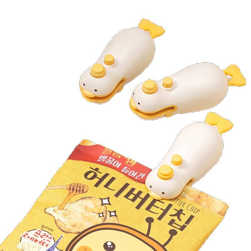 Máquina de sellado pequeña recargable doméstica de sello de plástico de presión manual bolsas de plástico lindas mini bocadillos sellador de clip