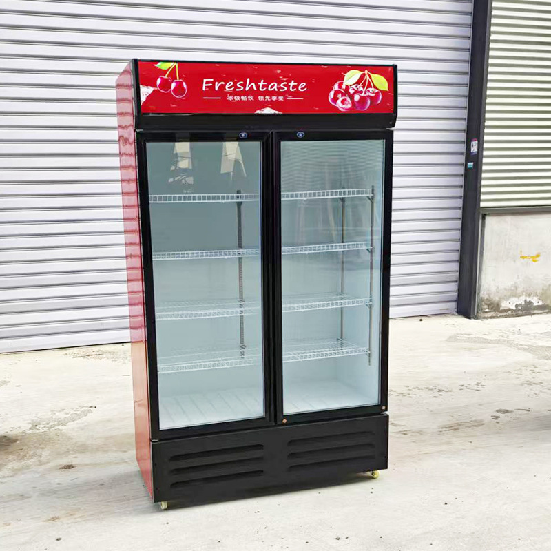 Gabinete de exhibición refrigerado Gabinete de bebidas, Gabinete de conservación de bebidas, supermercado de gran capacidad Gabinete de exhibición de bebidas refrigerado de una sola puerta y dos puertas image 3