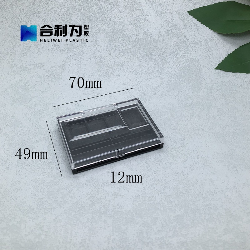新款不规则眼影盘包材 透明翻盖立体眼影 腮红 遮瑕 高光多功能盘