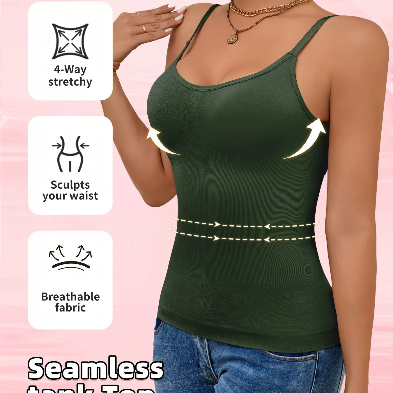 Women'S Comfortable Tank Top with a Slimming Design Tank Top