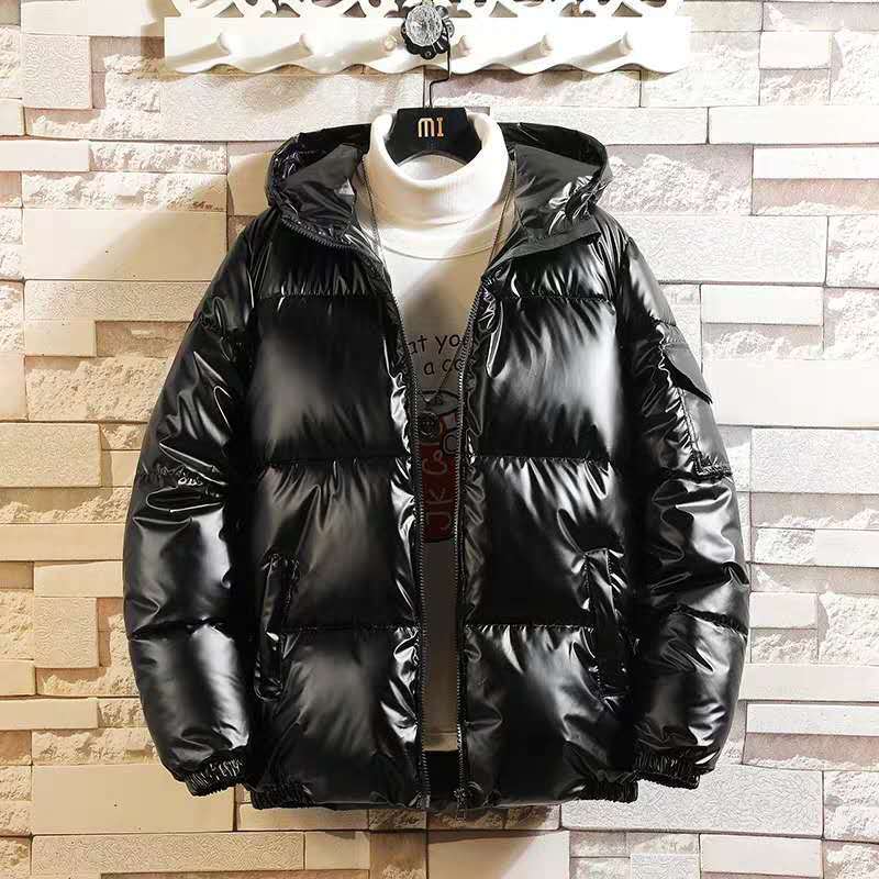 Men's Glossy Cotton Jacket Trendy Brand Thickened Winter Youth Puffer Jacket Large Size Hooded Cotton Coat down Cotton Jacket Men's Glossy Cotton Jacket Trendy Brand Thickened Winter Youth Puffer Jacket Large Size Hooded Cotton Coat down Cotton Jacket