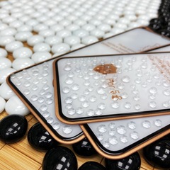 金姆指電鍍鋼化膜適用蘋果15手機貼膜iPhone14全屏13ProMax玻璃膜