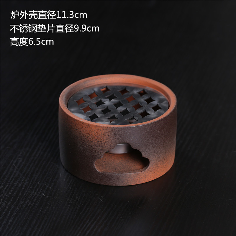 Vela de estilo japonés tetera calentador de té base tetera doméstica calefacción calentador de té Kung Fu ceremonia del té cero con calentador de té caliente