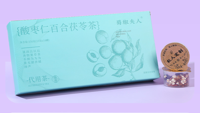 Sour Jujube Seed Lily Poria Herbal Tea 150g Portable Evening Blend key features