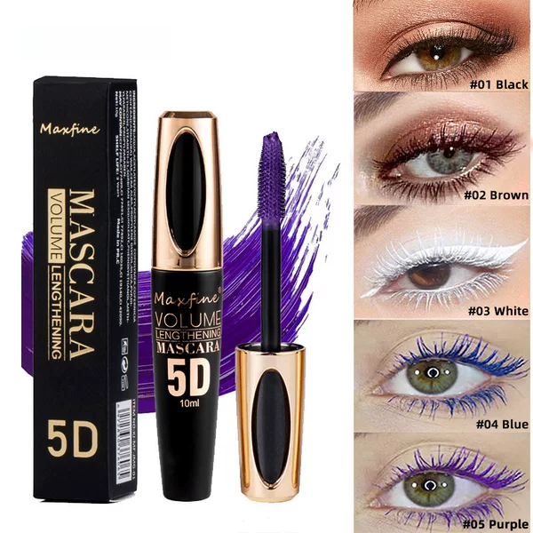 Cross-Border Makeup Maxfine 5D Mascara Set Wholesale Waterproof and Sweat-Proof Non-Smudge Long Base Multi-Color