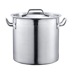 Thickened Food-Grade Stainless Steel Soup Pot Commercial Soup Pot Extra Thick Braised Meat Pot Water Storage Pot 80 Large Pot with Lid