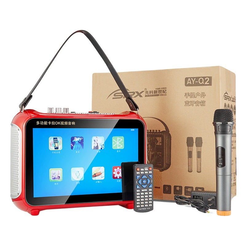 Xianke New Century Q2 Square Dance Audio с дисплеем Беспроводной микрофон Портативный мобильный видео динамик
