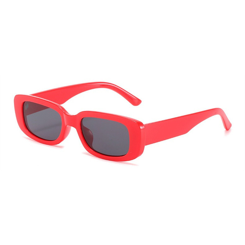 Gafas de sol rectangulares estilo ins, moda hip hop unisex, diseño fluorescente tipo Hong Kong, tendencia TikTok callejera