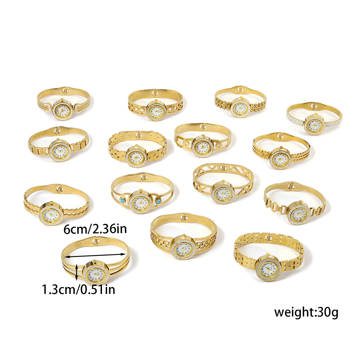 30g Weight Stainless Steel Strap Material Watch Classification Elegant Solid Color Quartz Women's Watches