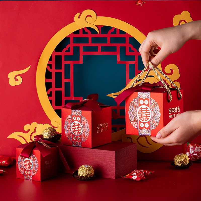 Высококачественный свадебный стол матовый высокого уровня конфеты конфеты в китайском стиле с подарочной коробкой помолвка пустая коробка
