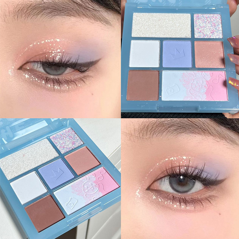 Sombra de ojos multifunción de 7 colores HERORANGE Sombra de ojos mate fino destello de gusano de seda acostado sombra de ojos de color tierra de celebridades de Internet
