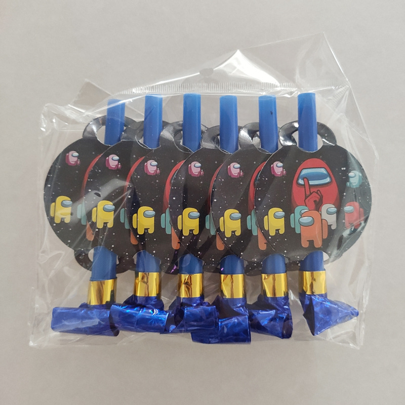 Espacio Hombre Lobo matar ammongus partido decoración suministros juego fiesta de cumpleaños de los niños vajilla traje Placa de papel de fábrica