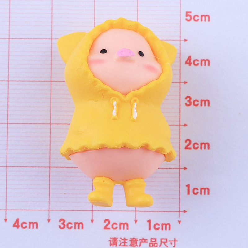 Muñeco de cerdo de leche tridimensional, dibujos animados, hecho a mano, accesorios de joyería DIY, pegamento de crema, resina, materiales para pequeños accesorios, venta al por mayor