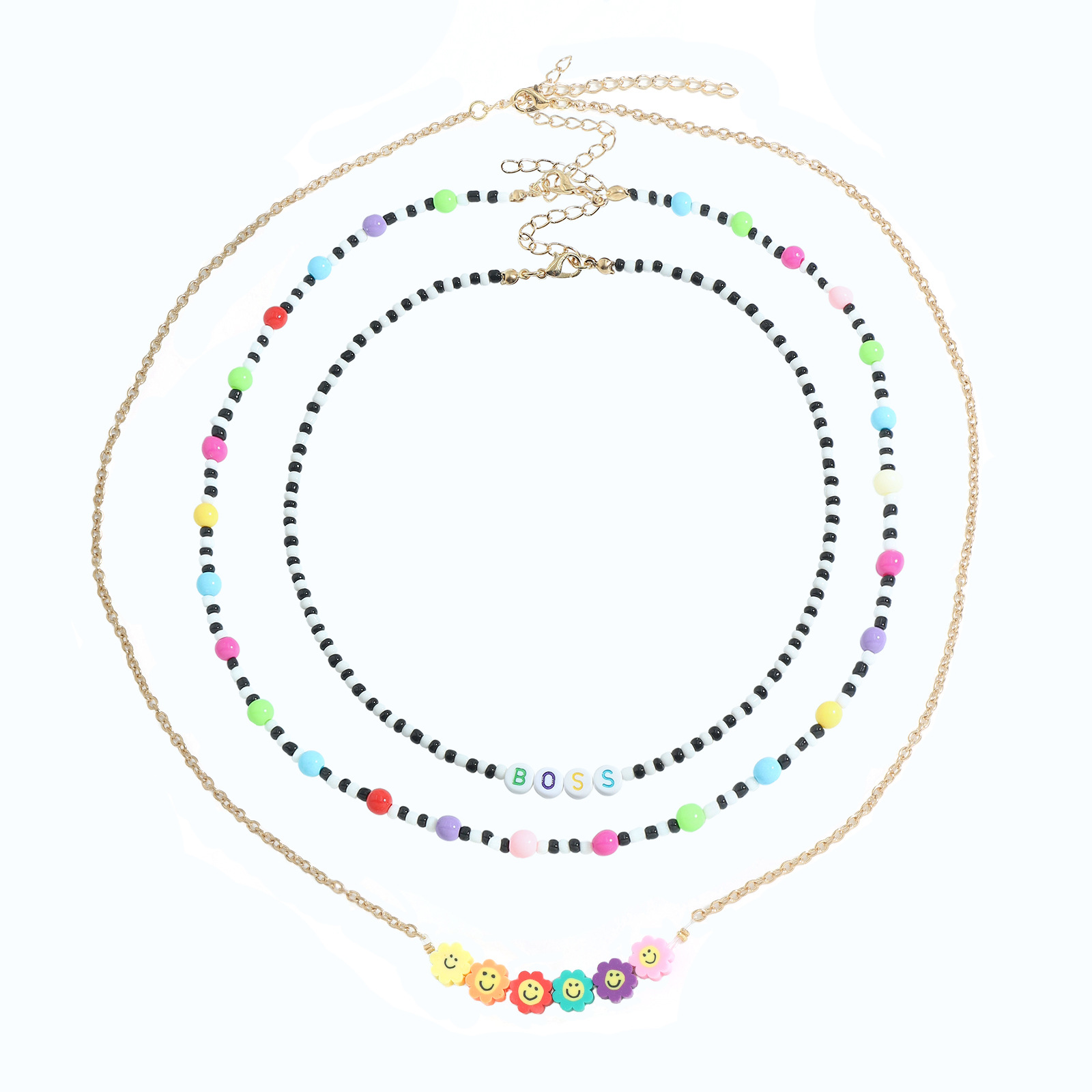 Großhandel Schmuck Im Böhmischen Stil Handgemachte Perlen Mehrschichtige Halskette Nihaojewelry display picture 11