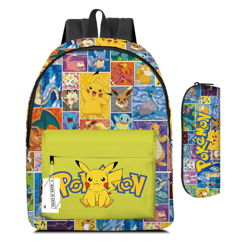 販売促進ピカチュウデジタル宝物キャラクターpokemonバックパック小中学生児童かばん筆袋2|undefined