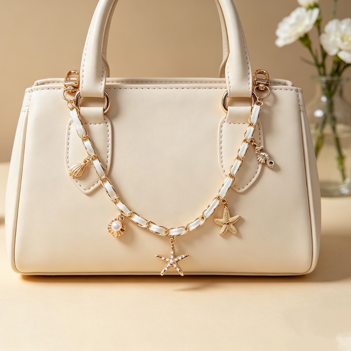 Nuevas flores de estrellas de mar transfronterizas, accesorios de bolsos frescos, moda simple, colgantes al por mayor image 4