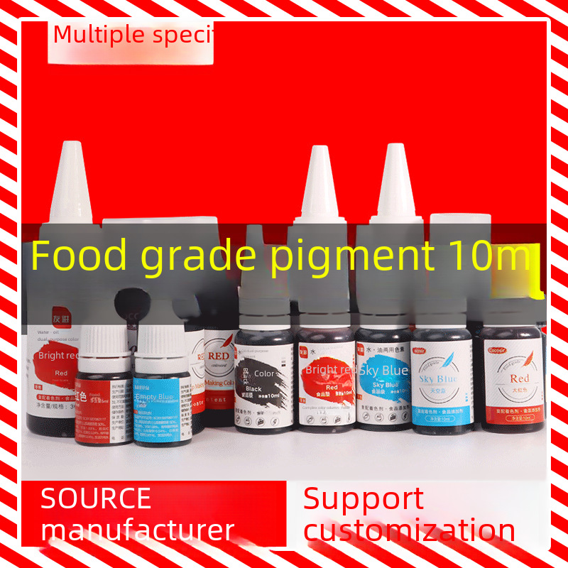 Food Grade Edible Colorant Wholesale Water Soluble Cake Baking Red Colorant Experimental Pigment 10ml