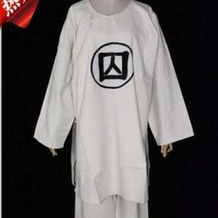 古装男女白色中衣裤囚服孝服古代囚犯狱服清朝监牢监狱犯人演出服-阿里巴巴