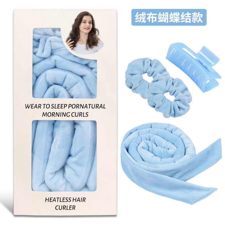 Amazon bowknot perezoso no caliente palo de curling estampado de leopardo sueño Pelo Rizado artefacto gran ola rizador de pelo de algodón de seda