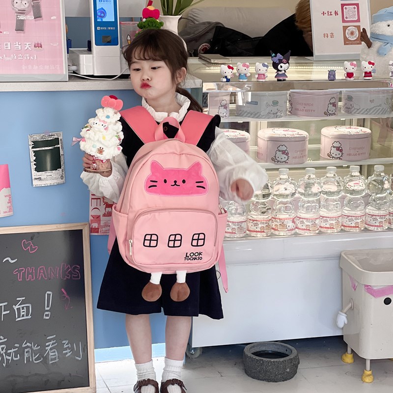 Kindergarten mochila para bebés caricatura lindo gatito mochila para niños y niñas 2025 nuevo comercio exterior mochila para niños
