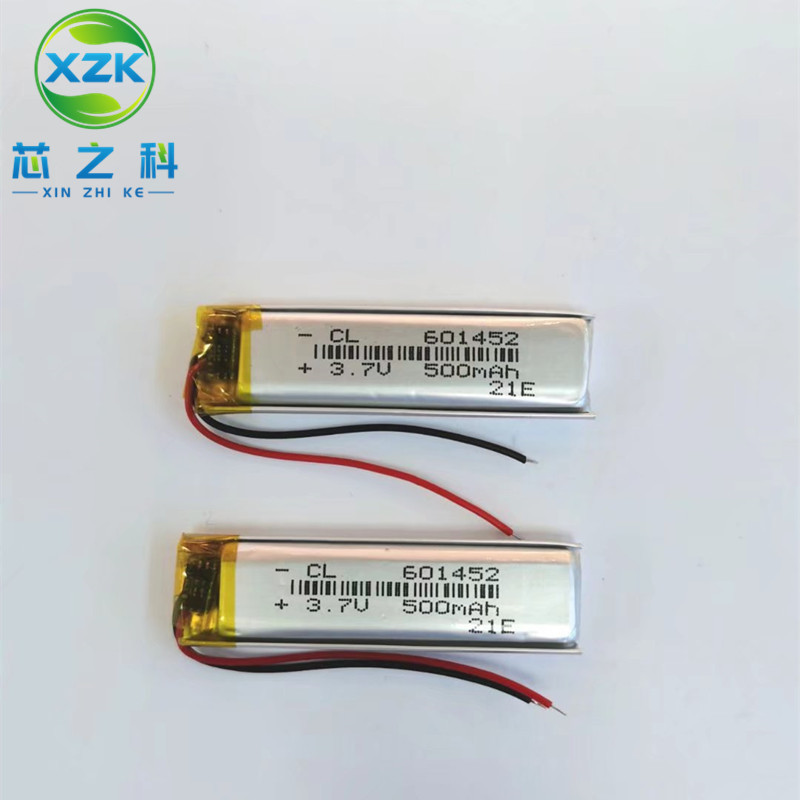 3.7V可充电601452聚合物锂电池3.7- 500MAH 鞋灯LED雾化器摄像头
