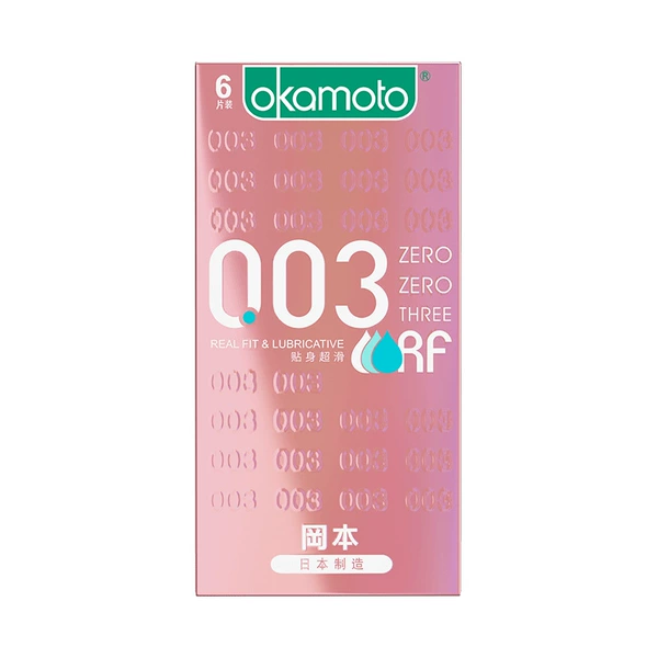 Okamoto 003 close-fitting ultra-smooth pink gold 6 pieces