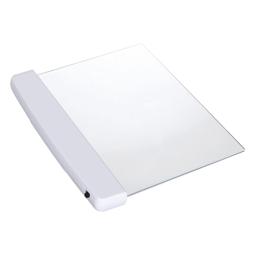 Luz de lectura LED de visión nocturna de panel plano, luz de lectura de estudio con pilas, luz de libro con protección ocular suave para dormitorio con clip para texto