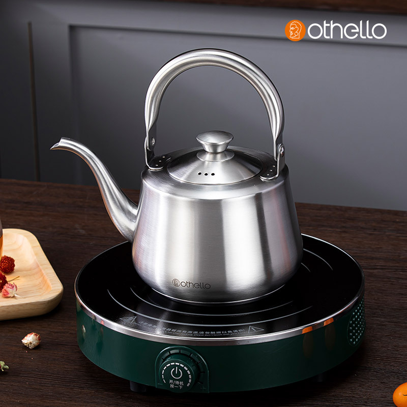 德國Othello歐德羅18/10不鏽鋼0.8L泡茶燒水壺家用燃氣電磁爐