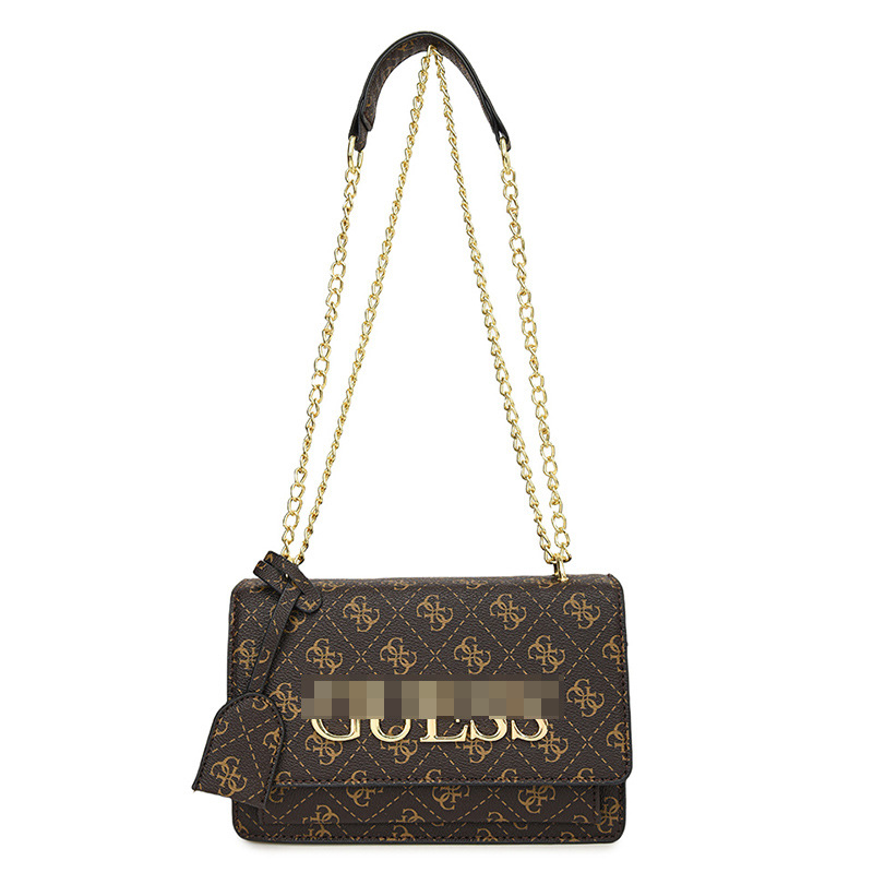 Bolsos transfronterizos para mujer 2024 nuevo nicho de moda de alta gama bolso cuadrado pequeño con letras impresas bolso de mensajero de todo fósforo