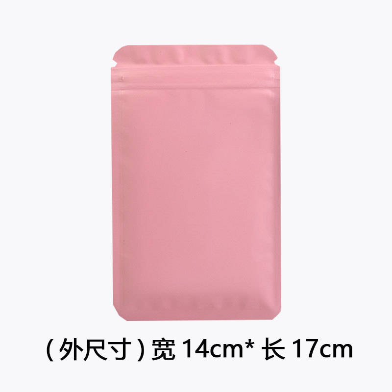 Joyas de color Bolsa ziplock Bolsa ciega Bolsa de papel de aluminio esmerilado Bolsa de hueso opaca aluminizada de doble cara Bolsa de embalaje sellada con alimentos