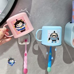 子供用電動歯ブラシラック、パンチフリーうがい薬カップ、壁掛け洗浄カップ、浴室逆さ歯ブラシカップ