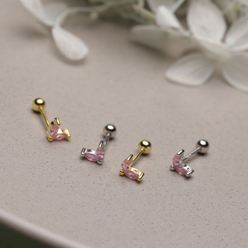 Drya S925 Pure Silver Little Tree Seed Earrings Screw Back Earrings Petite Luxurious Style Earrings Sleep Without Removing Accessory For Women