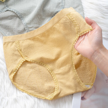 加工定制女士纯棉内裤中腰全棉抗菌档无痕透气少女三角裤纯棉裆