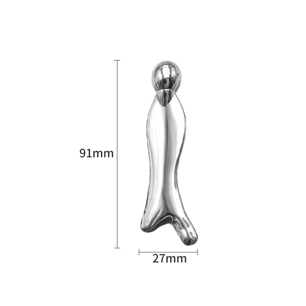 Small fish-shaped massager X0092 (silver)