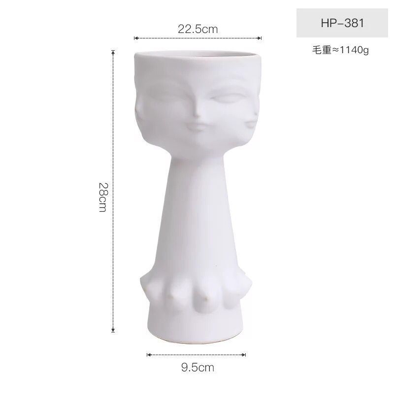 Accesorios modernos y sencillos para el hogar, jarrón para la cara de la sala de estar, mueble de TV, decoración de gabinete de vino, adornos de decoración suave, venta al por mayor