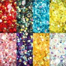 威尘树脂平底钻透明底AB彩 美甲钻暴力熊贴钻 DIY手机壳配件饰品