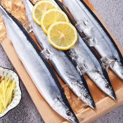 秋刀鱼冷冻秋刀鱼烧烤食材1斤装 1袋4到5条 3袋起部分城市包运费|ms