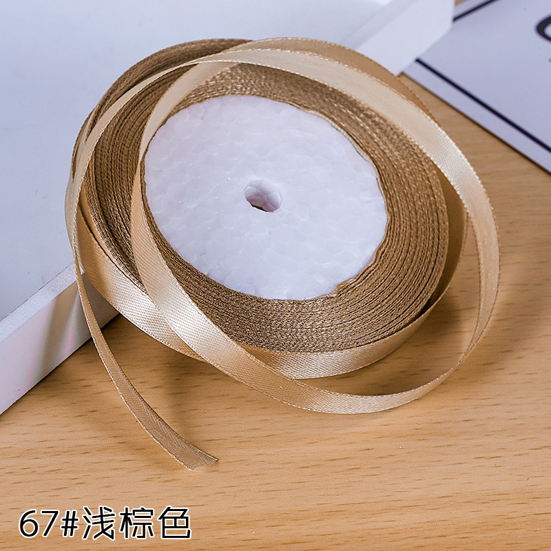 Venta directa de fábrica 1cm cinta de satén cinta de satén caja de regalo cinta decorativa lazo cinta de satén de seda suministro especial transfronterizo al por mayor