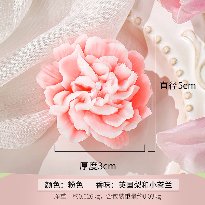 Día de la Madre regalos flor de claveles hechos a mano vela de fragancia día de San Valentín chicas regalos de mano flores vela fragancia