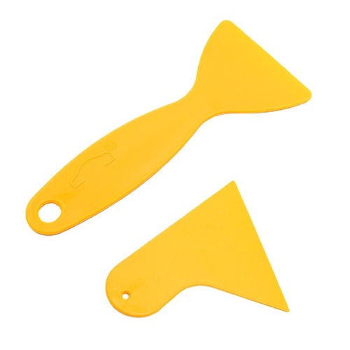 Car film tool, glass wallpaper film, yellow triangular small scraper, plastic small scraper, color changing film wholesale
