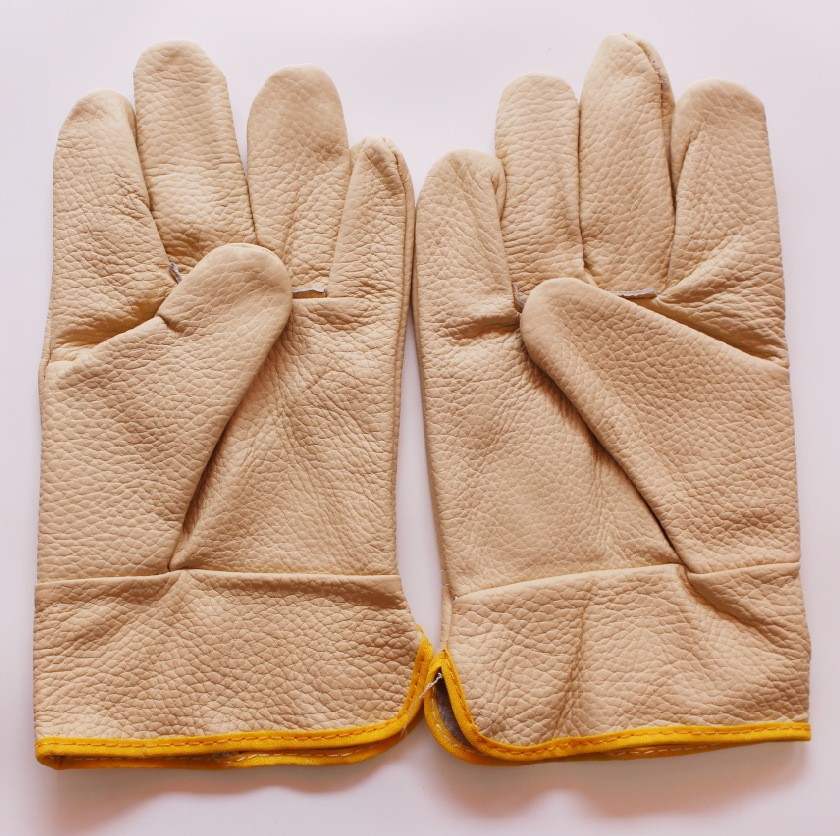 批发铠润 电焊手套家私皮深色全皮司机手套牛皮非一次性焊工手套