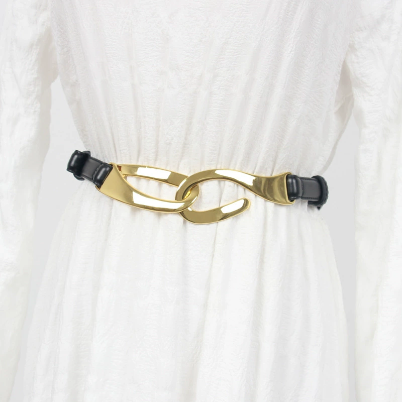 Retro leather belt, decorations, dress, jacket, universal set, genuine leather