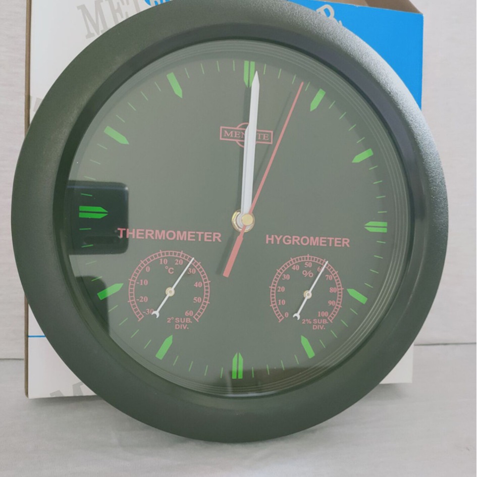 TH-1 指针式温湿度时钟 高精度温湿度计厂家批发 白色扫纹可选