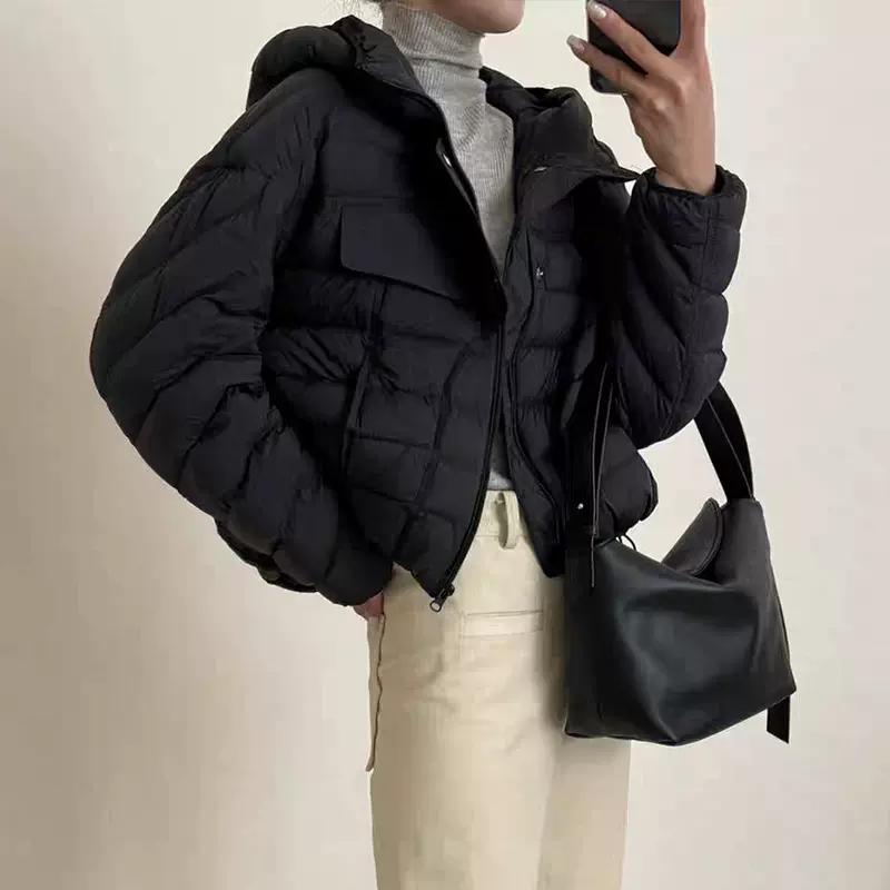 羽绒服女2025冬季新款平湖反季短款高级感女装高充绒量羽绒外套