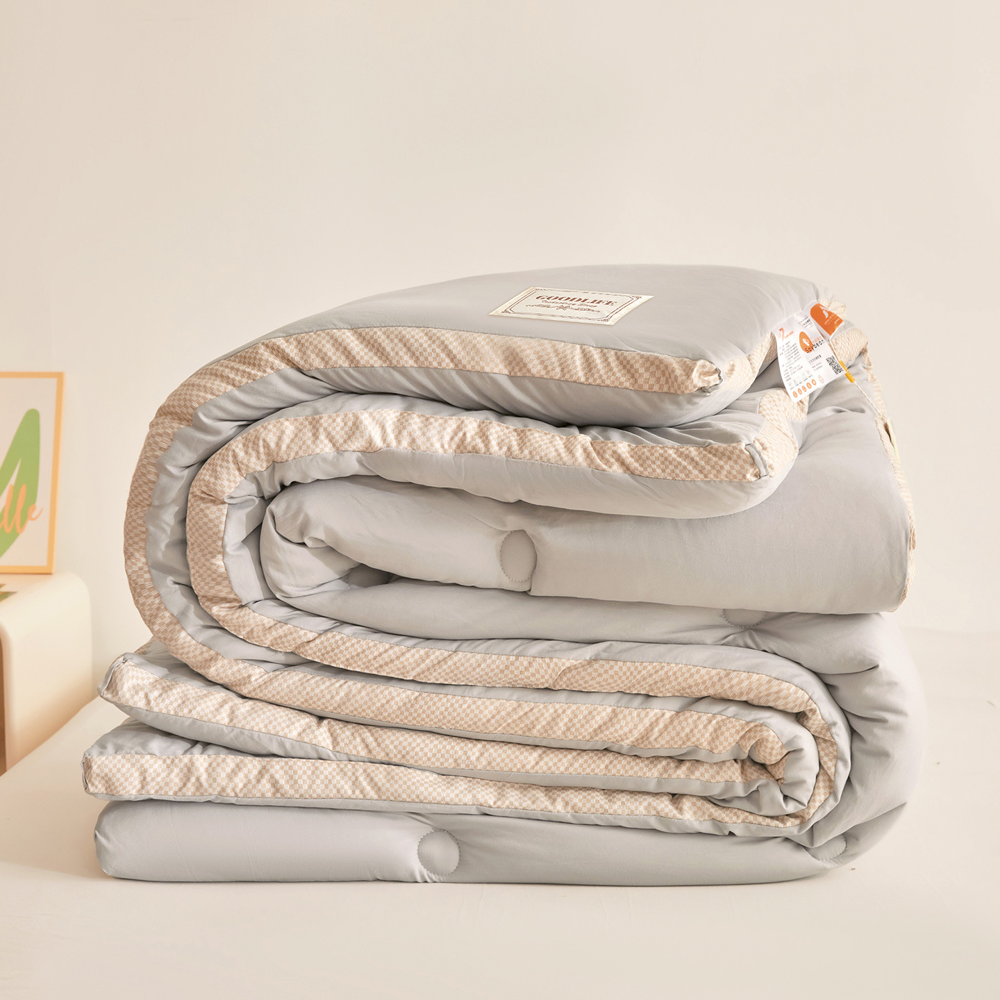 A級母子グレード大豆繊維掛け布団 春秋兼用掛け布団芯 二層式掛け布団 厚手綿掛け布団 ギフト掛け布団 冬用